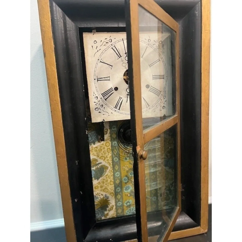 Antique Seth Thomas Shelf Mantel Clock c.1880 Plymouth Conn Brass Movement AS IS